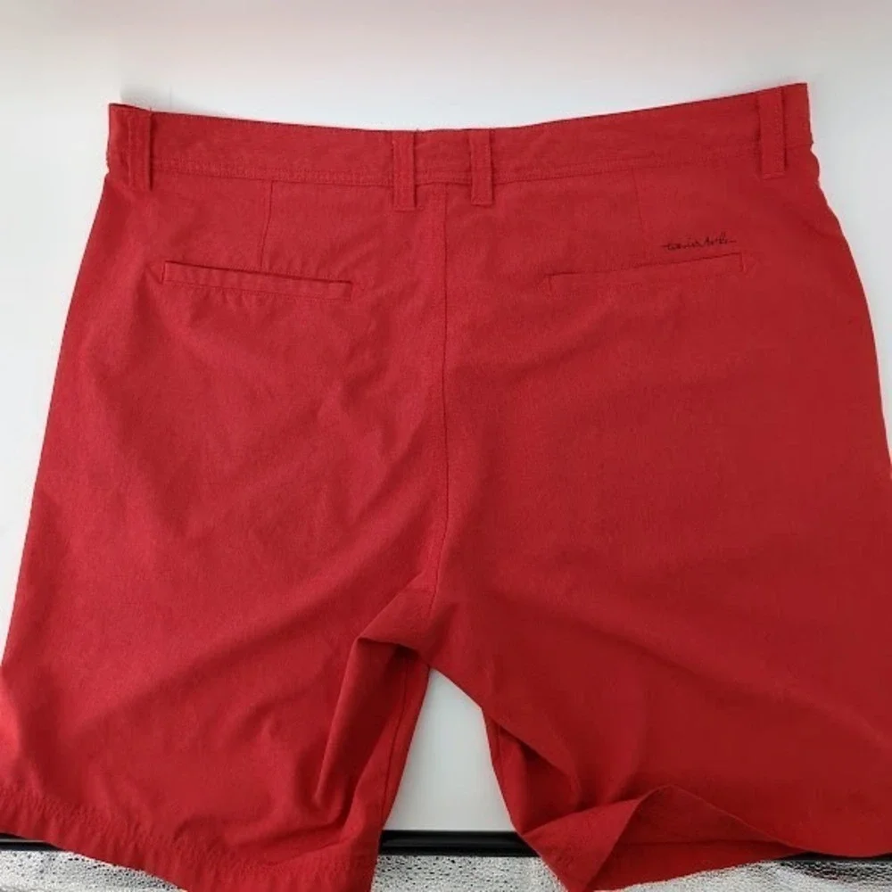 TravisMathew Shorts Mens 38 Red Performance Golf Chino Flat Front Stretch *READ*